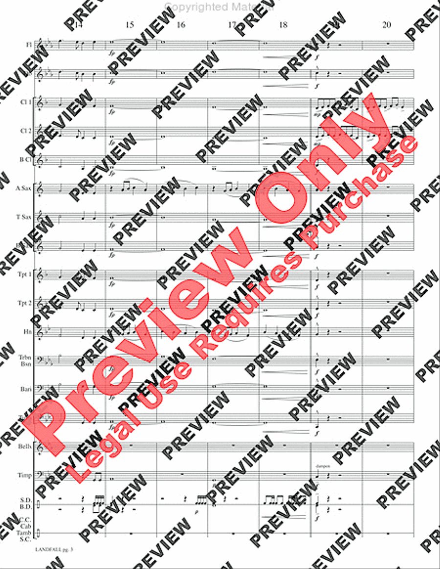 Landfall Concert Band scores gallery preview page 6