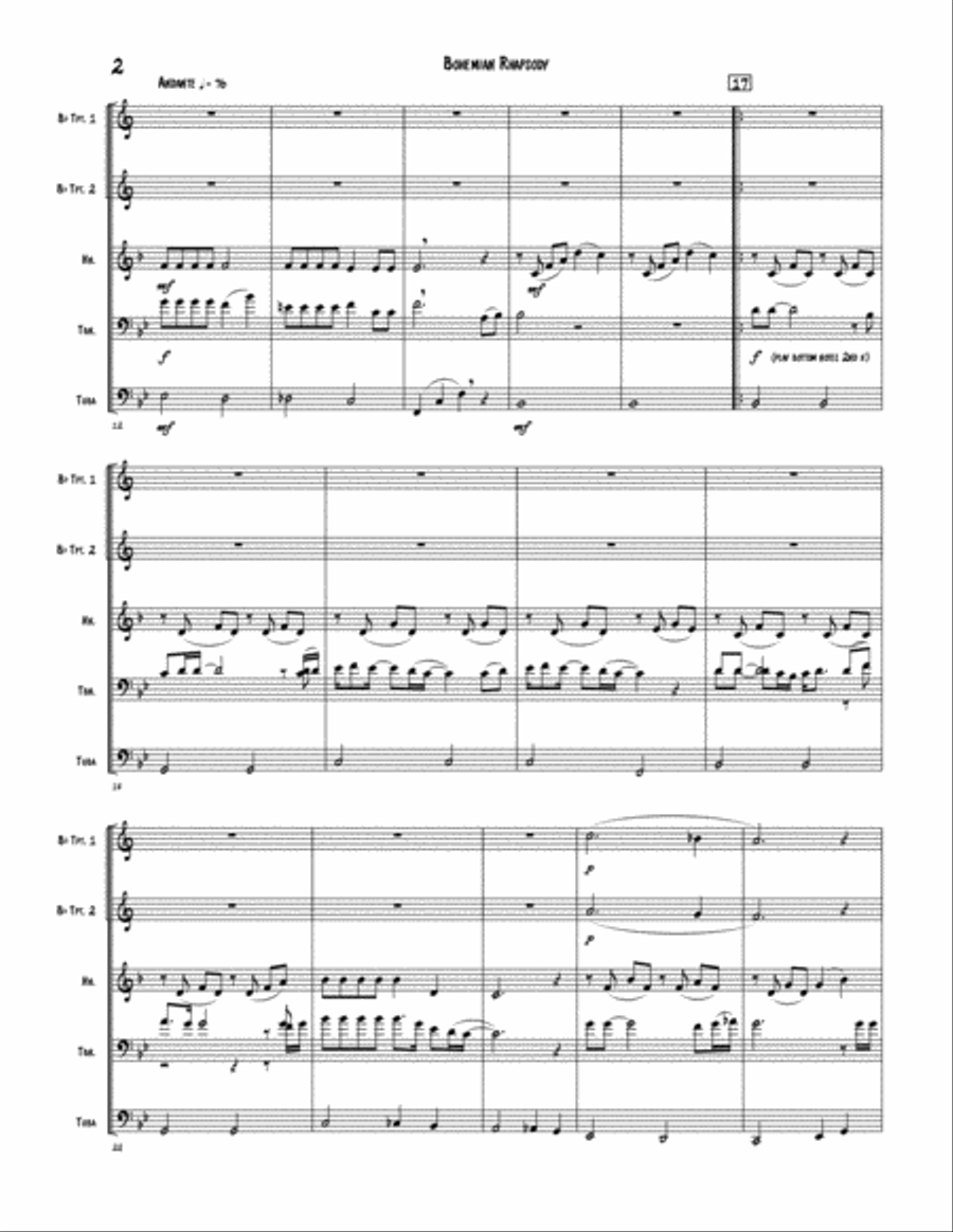 Bohemian Rhapsody Bohemian Rhapsody School and Community scores gallery preview page 3