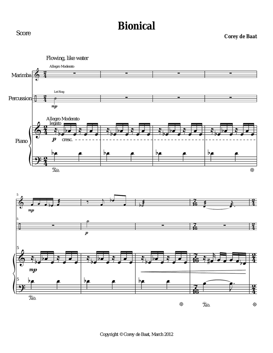 Bionical Marimba scores gallery preview page 3