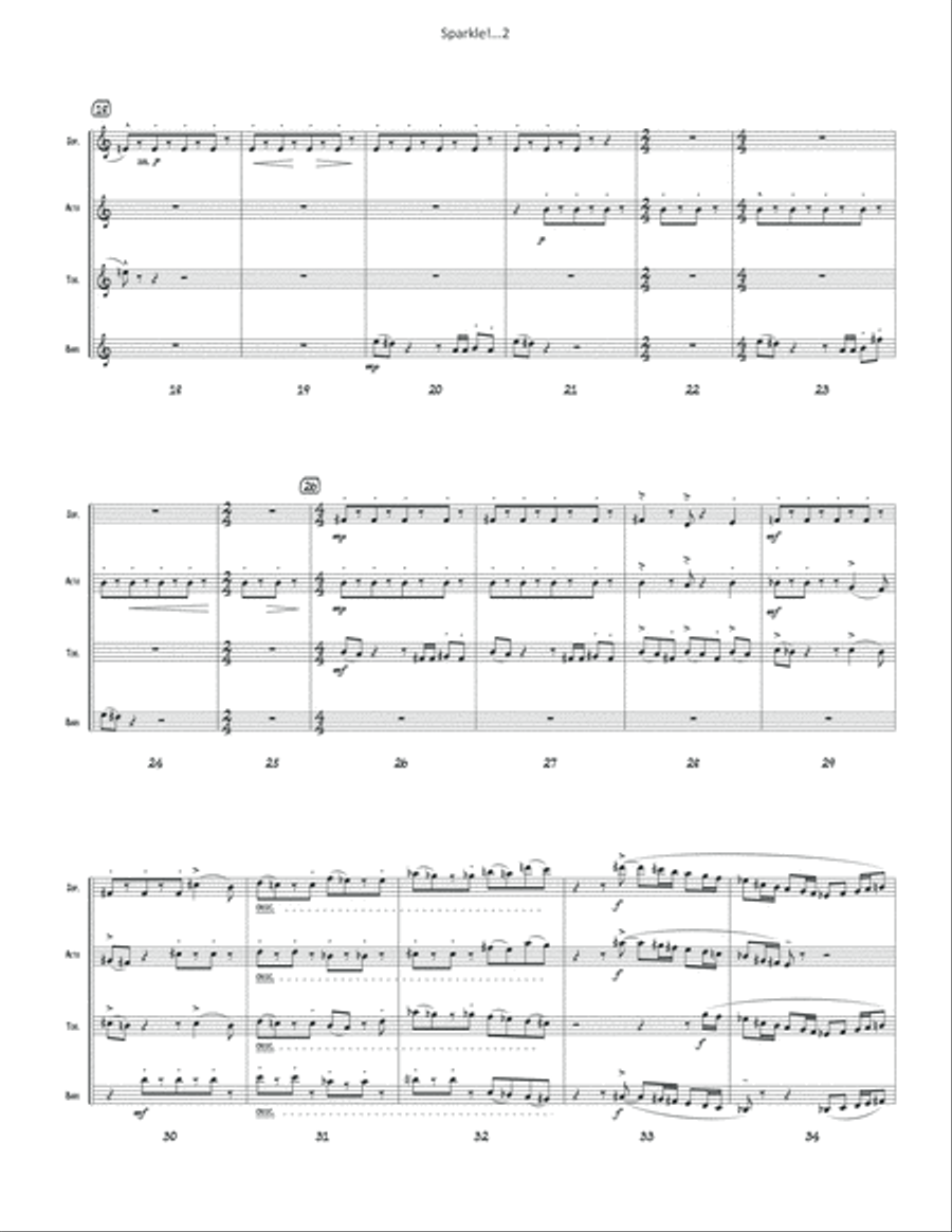 Sparkle! Sparkle! Woodwind Quartet scores gallery preview page 4