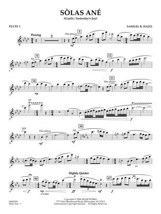 Sòlas Ané (Yesterday's Joy) - Flute 1