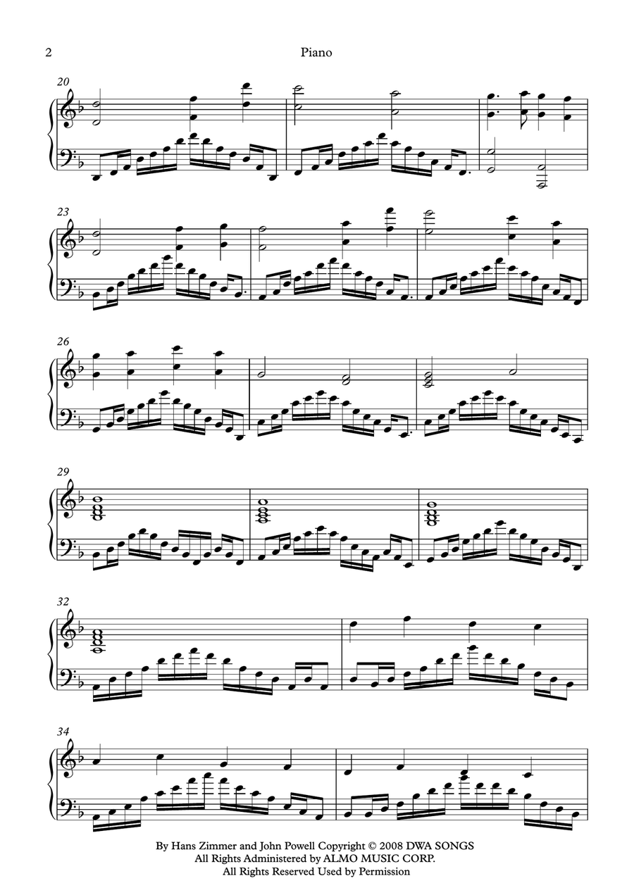 Oogway Ascends Piano Solo scores gallery preview page 2