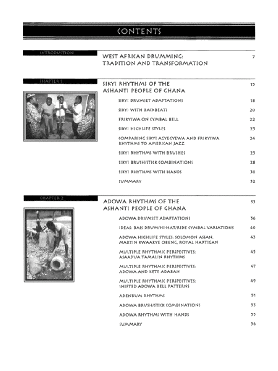 West African Rhythms for Drumset Percussion scores gallery preview page 2