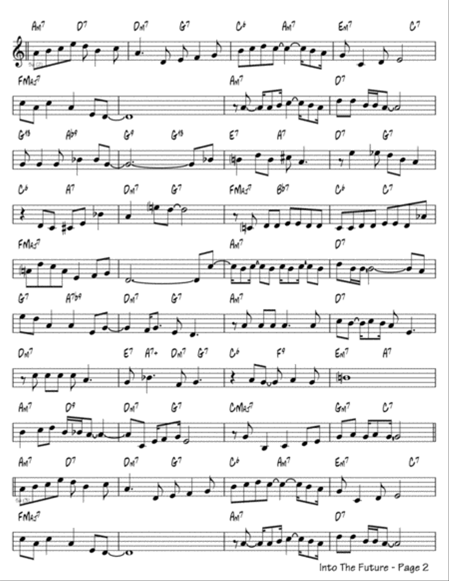 Into The Future Easy Piano scores gallery preview page 2