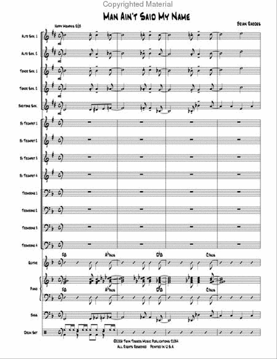 Man Ain't Said My Name Man Ain't Said My Name Jazz Ensemble scores gallery preview page 3
