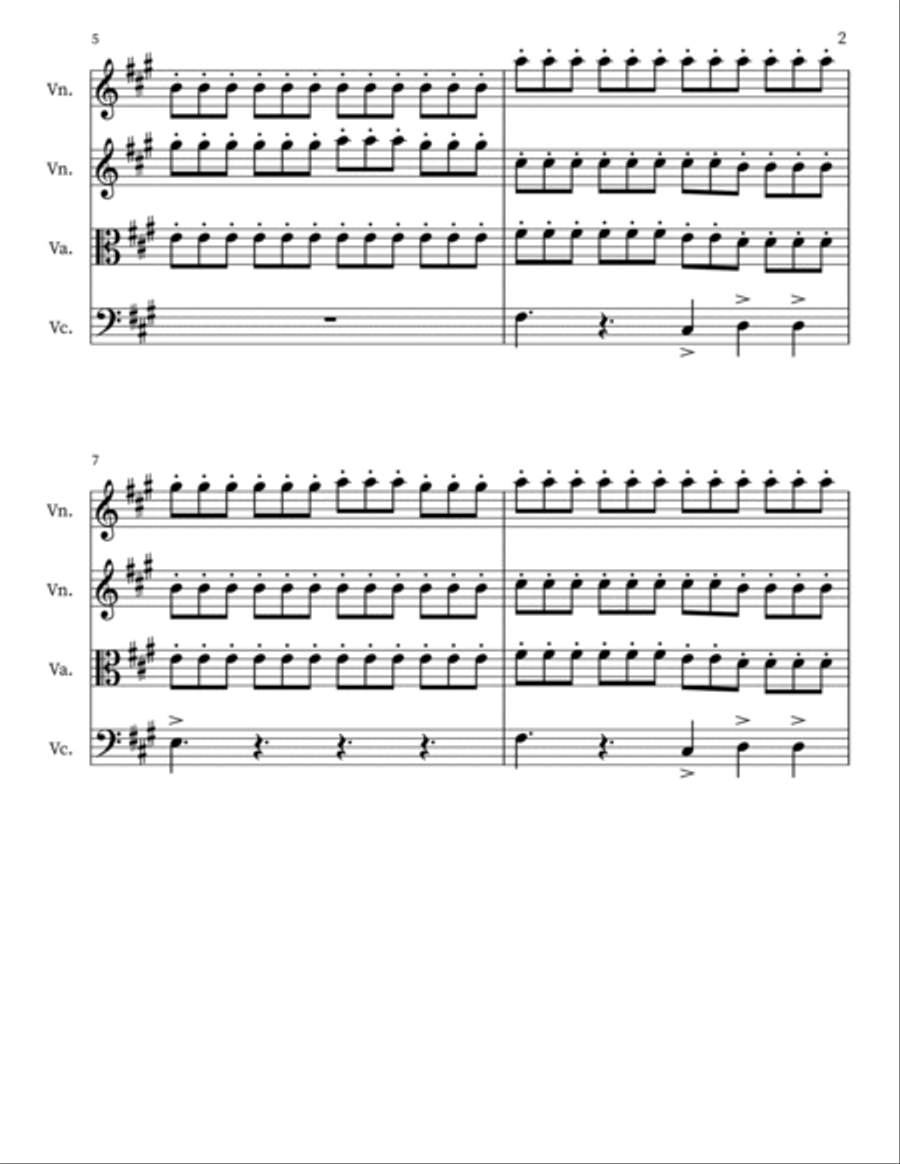 Hold The Line String Quartet scores gallery preview page 2