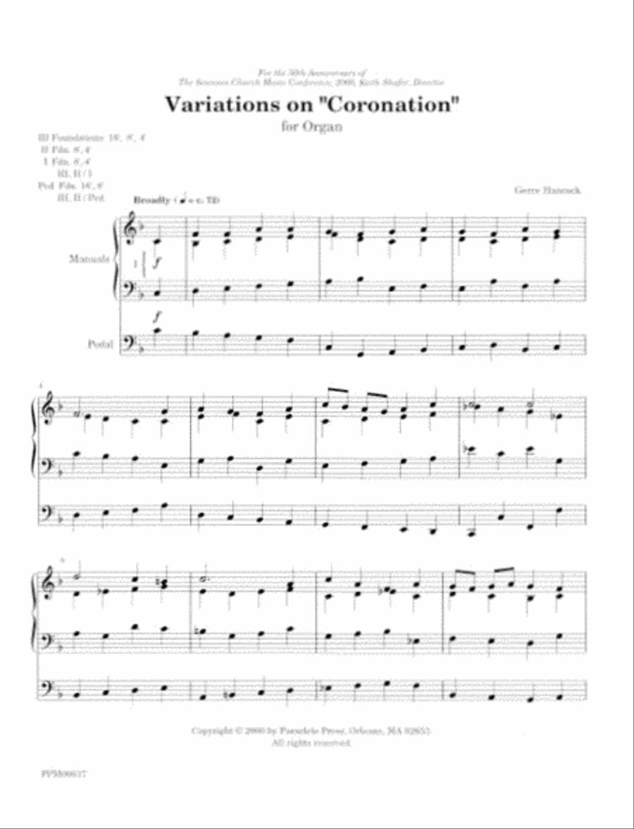 Variations on  Coronation