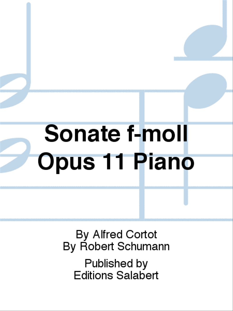 Sonate f-moll Opus 11 Piano Piano Solo scores gallery preview page 1