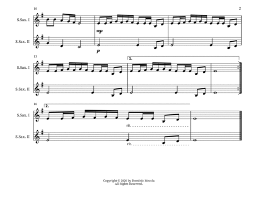 Zum Gali Gali Woodwind Duet scores gallery preview page 2