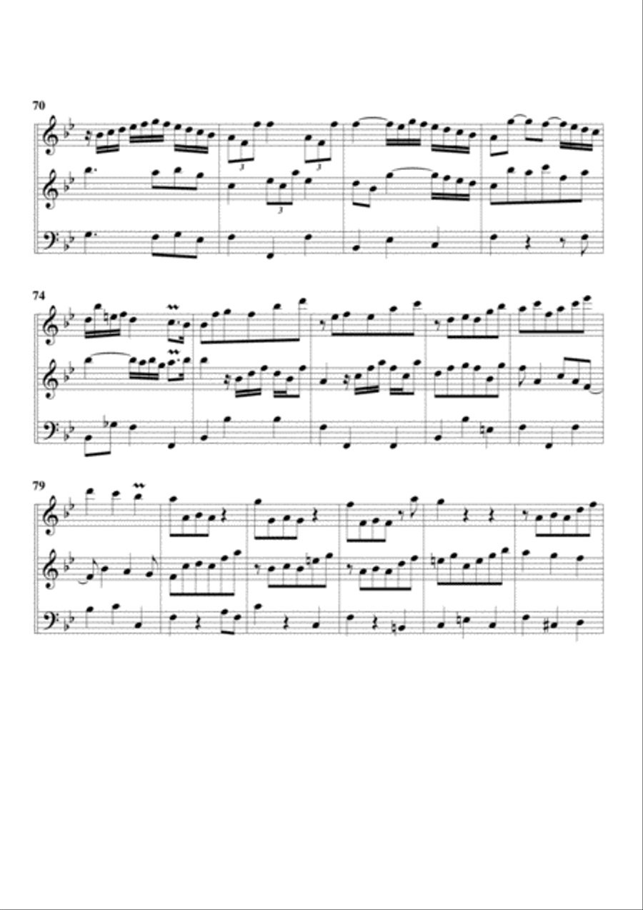 Organ trio in D minor (Breitkopf edition no.26) (arrangement for 3 recorders) image number null