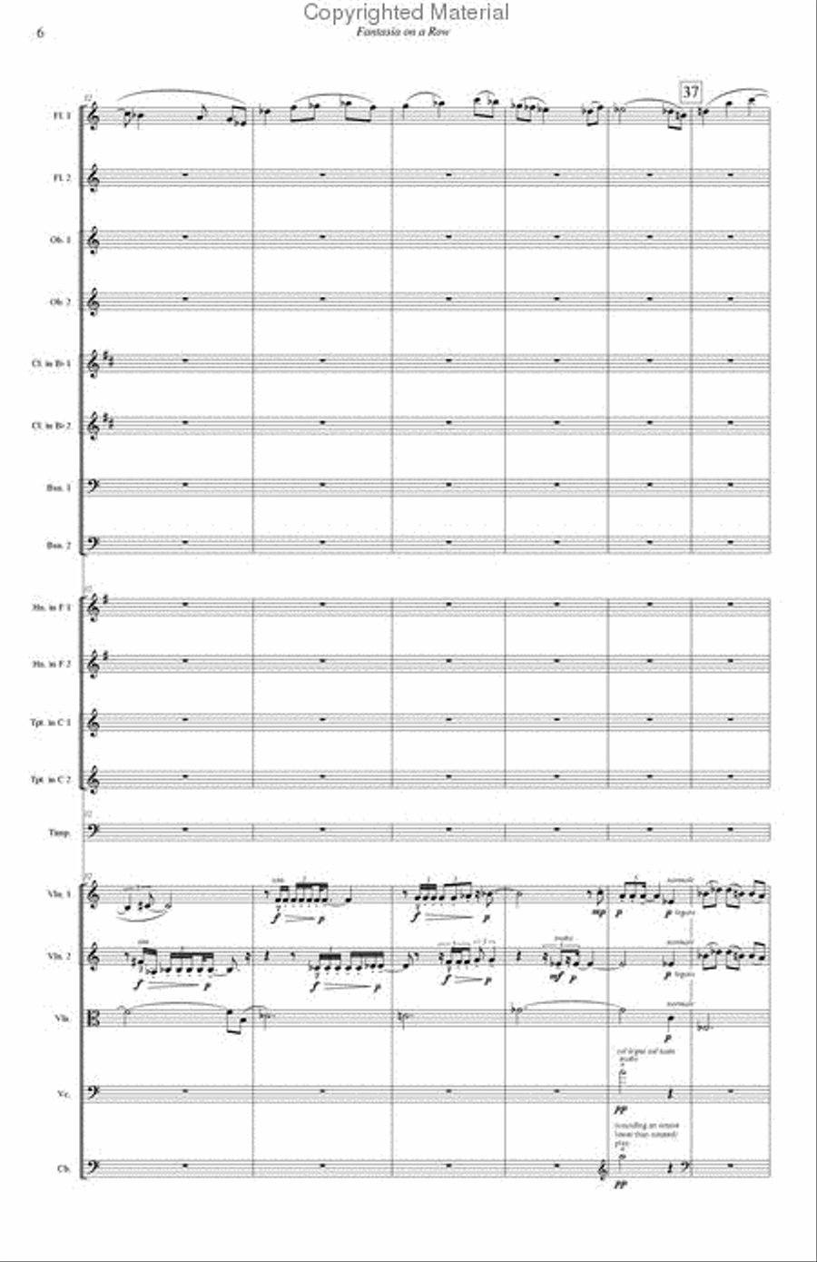 Fantasia on a Row Chamber Orchestra scores gallery preview page 8