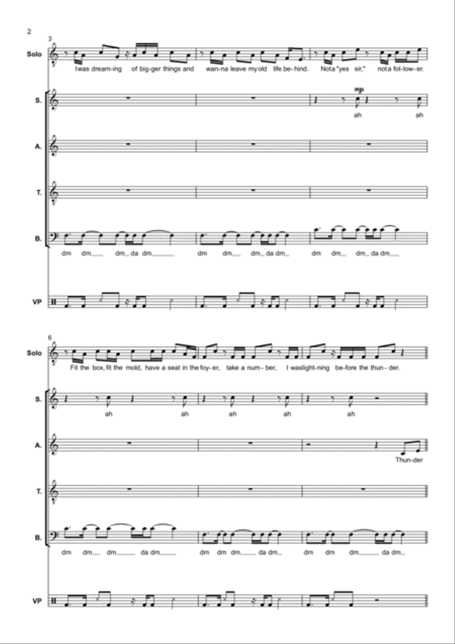 Thunder 4-Part scores gallery preview page 2