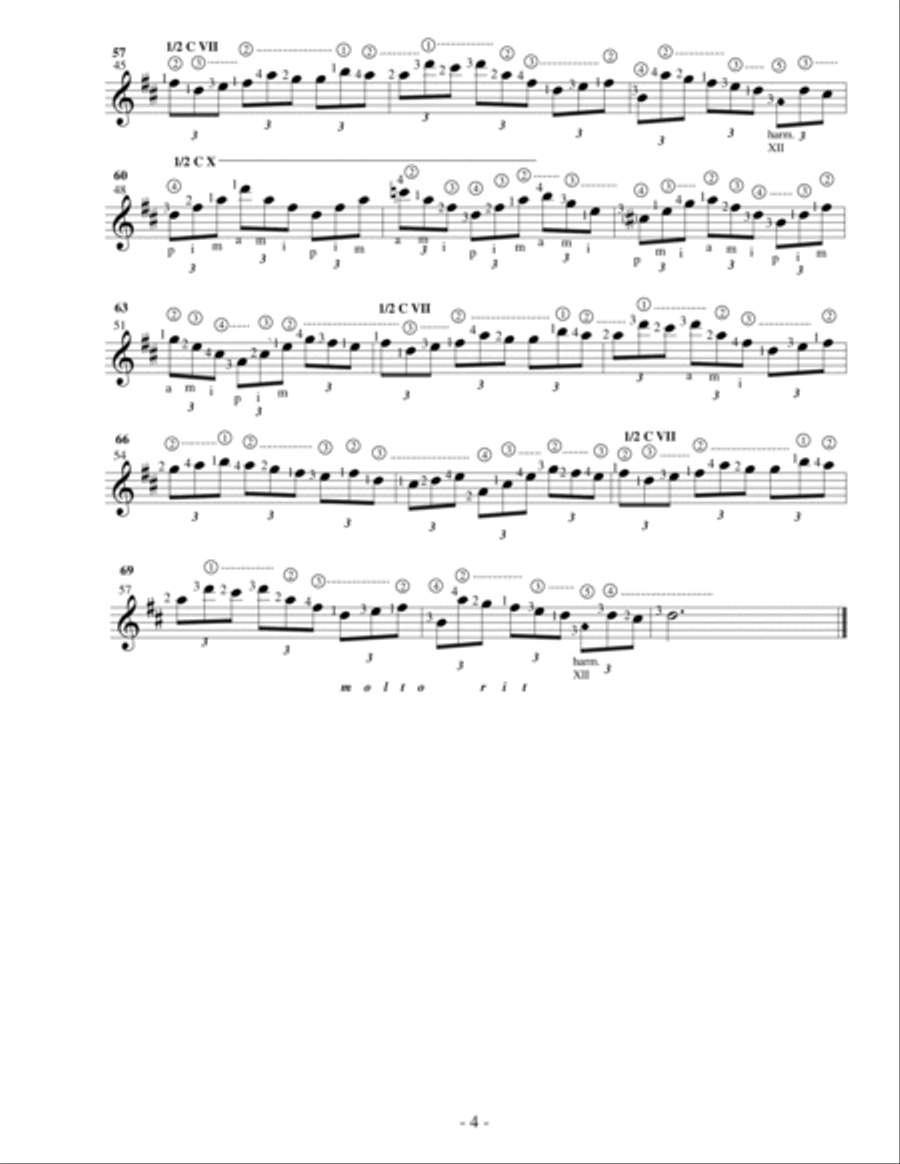 Jesu, Joy of Man's Desiring (J.S. Bach) for classical guitar, flute, and viola da gamba (cello) Small Ensemble scores gallery preview page 4