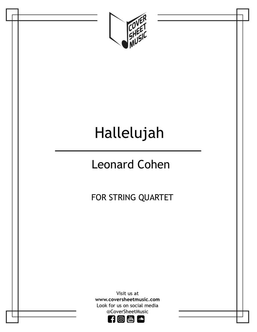 Hallelujah String Quartet scores gallery preview page 1