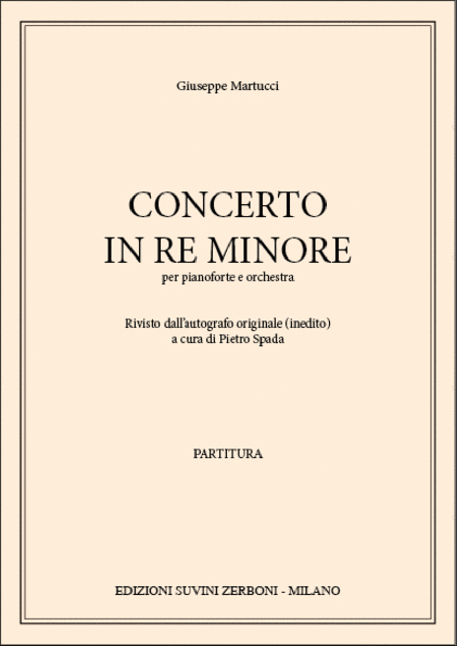 Concerto in Re Minore Concerto in Re Minore Piano Solo scores gallery preview page 1