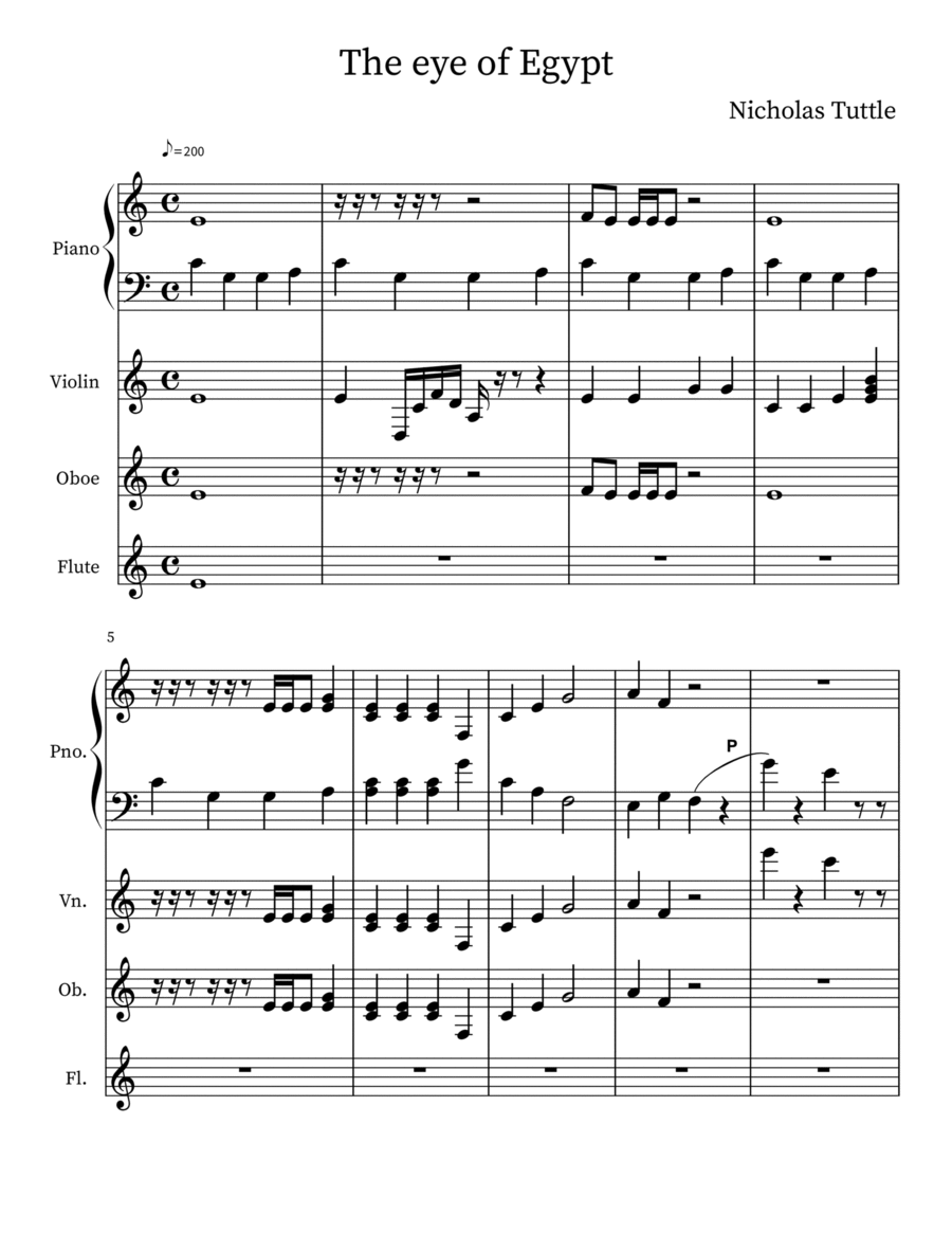 Symphony no. 1 - Score Only Small Ensemble scores gallery preview page 1