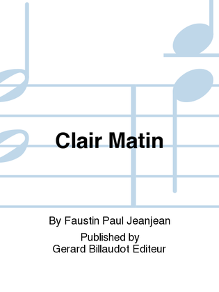 Book cover for Clair Matin
