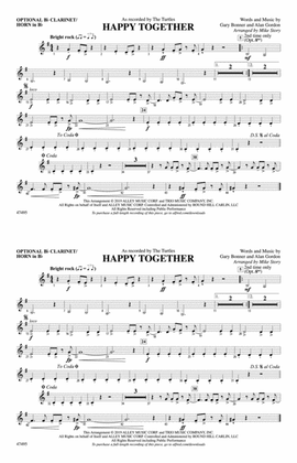 Happy Together: Optional Bb Clarinet/Horn in Bb