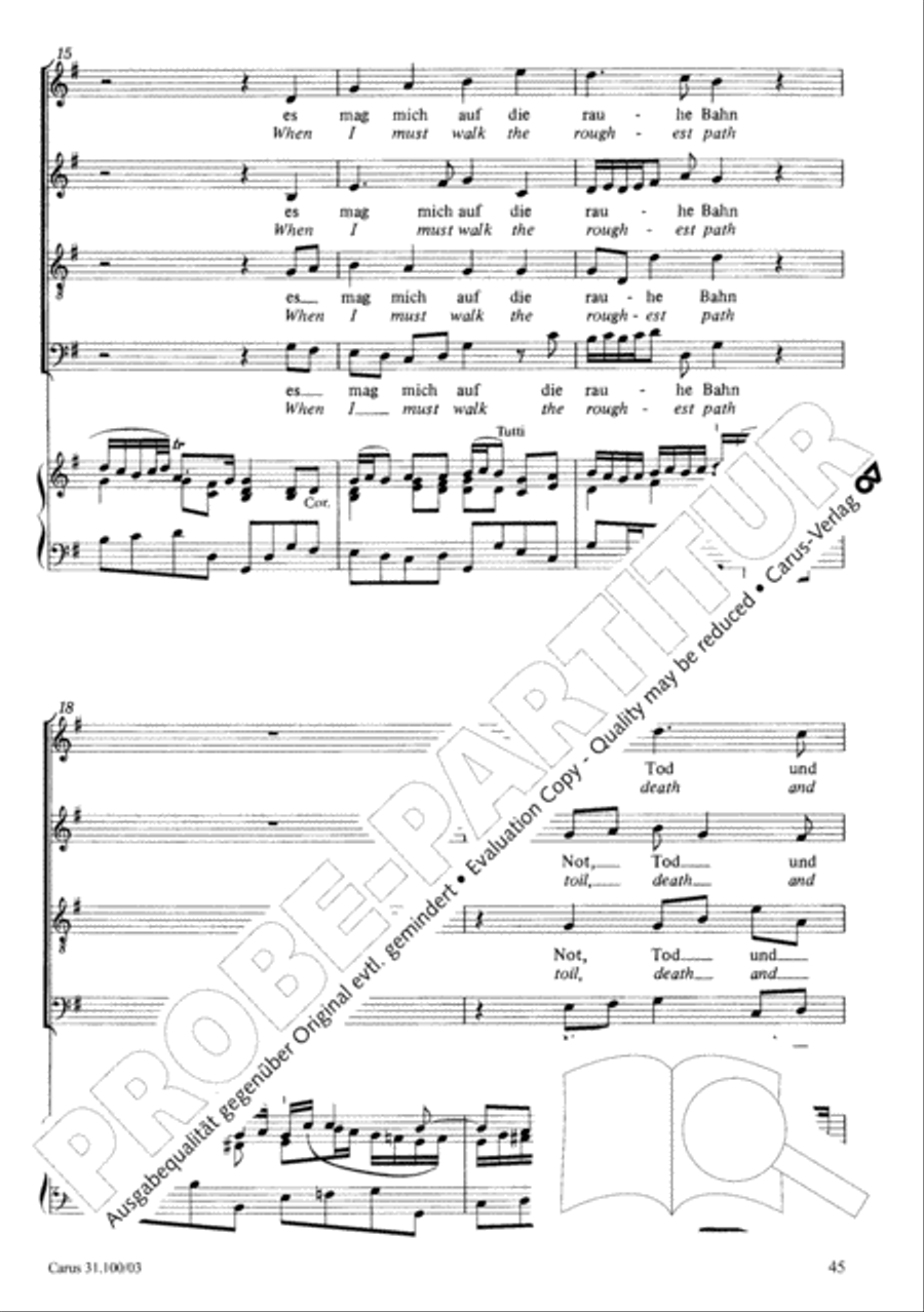 Whatever God ordains is right (Was Gott tut, das ist wohlgetan) 4-Part scores gallery preview page 46