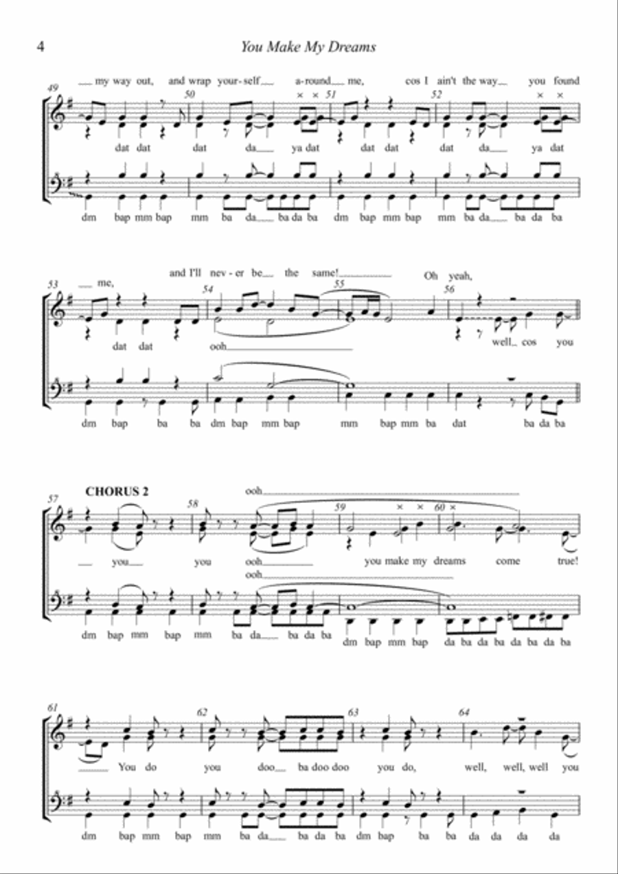 You Make My Dreams SSAA scores gallery preview page 4