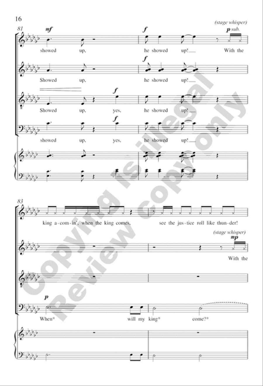 My King Is Comin' Soon 4-Part scores gallery preview page 15