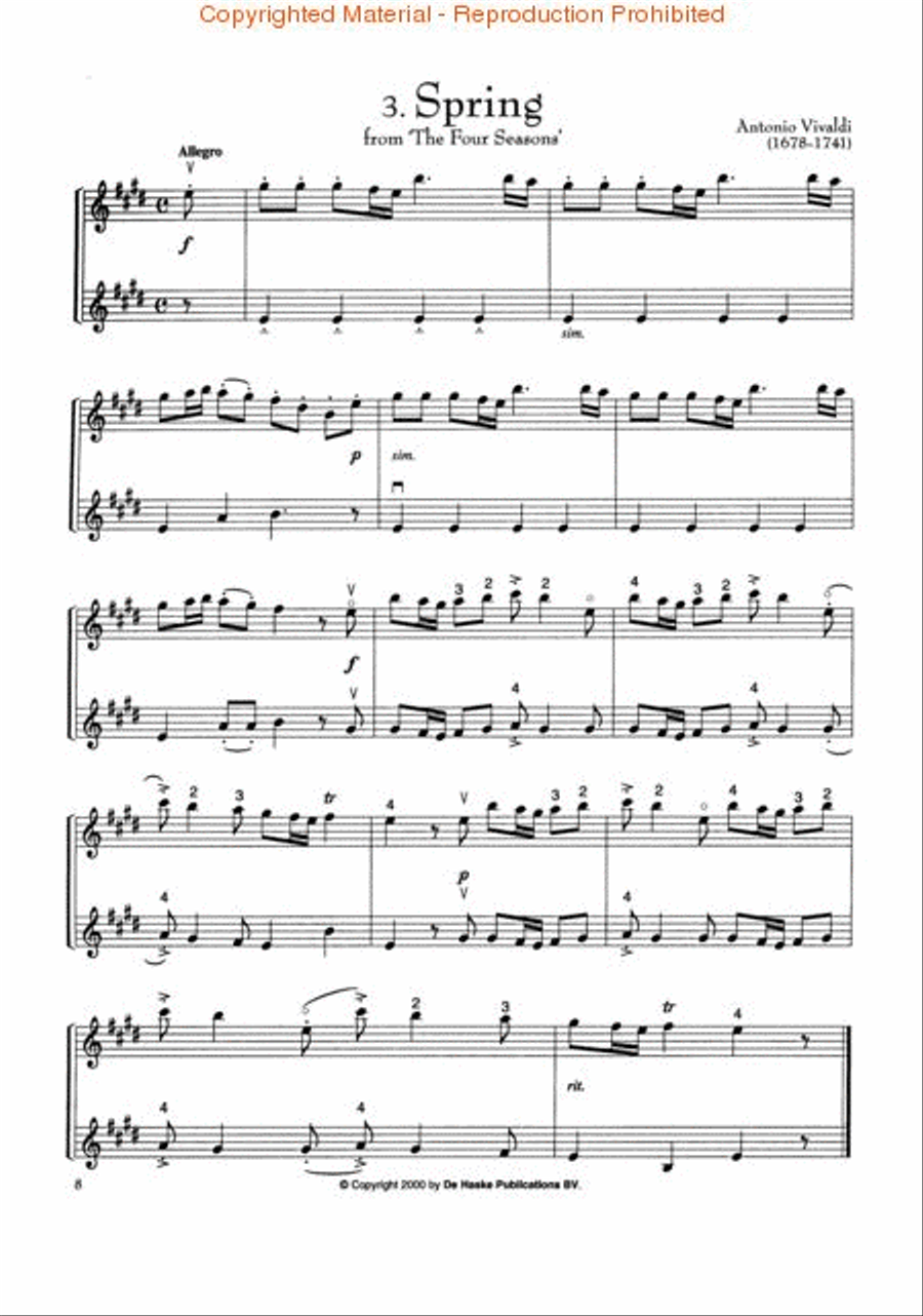 Classical Duets for Violin String Duet scores gallery preview page 3