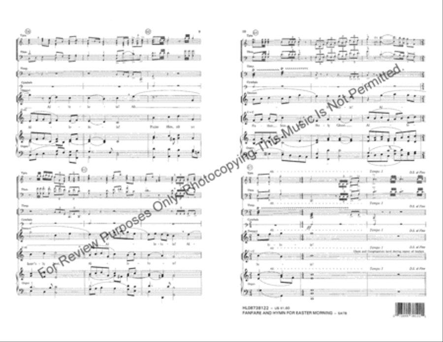 Fanfare and Hymn for Easter Morning 4-Part scores gallery preview page 5