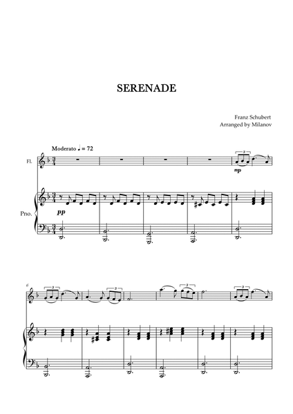Serenade | Schubert | Flute | Piano image number null