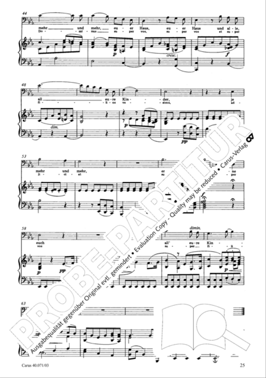 Psalm 115 (Der 115. Psalm) SSAATTBB scores gallery preview page 32