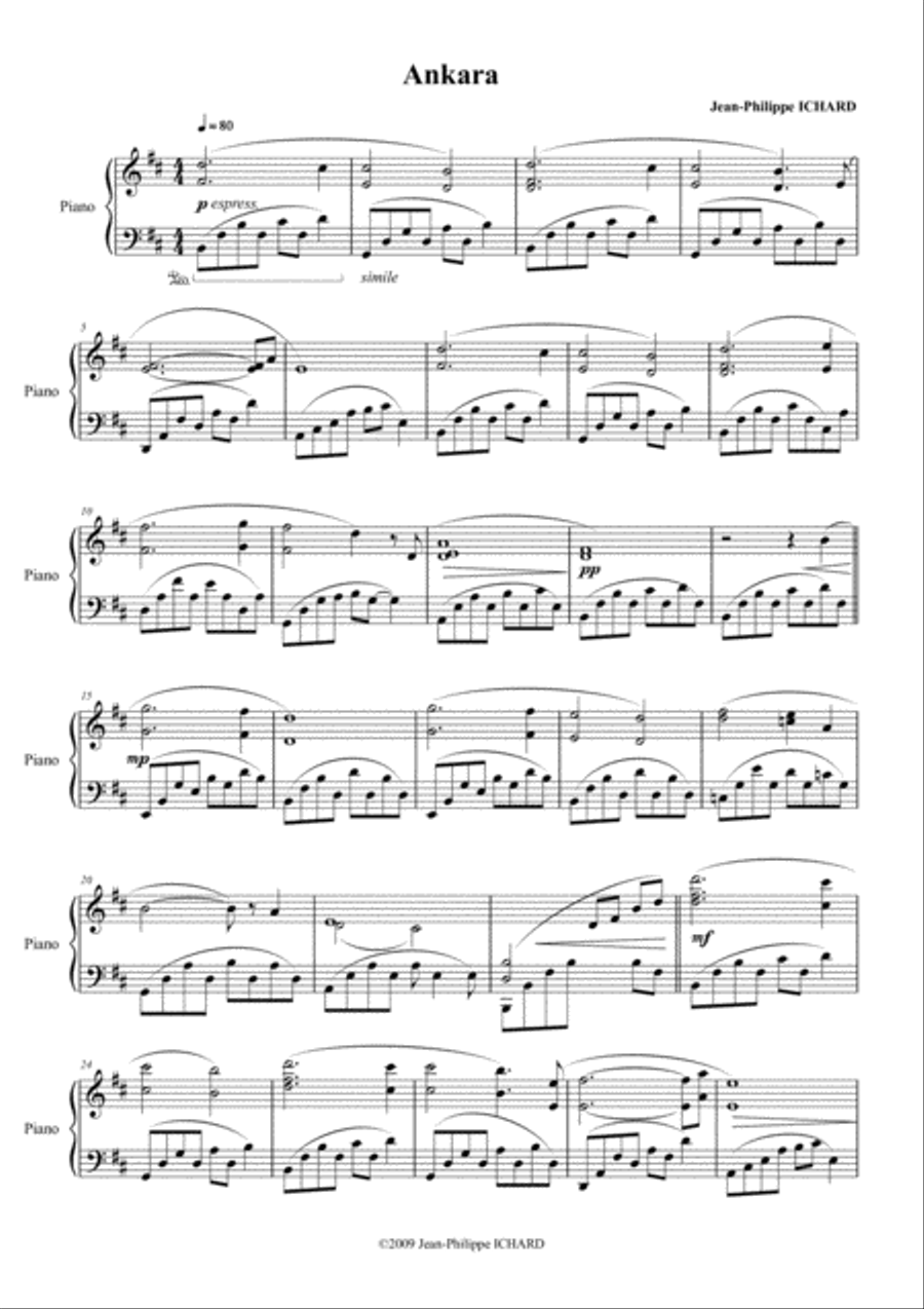 Ankara Piano Solo scores gallery preview page 1