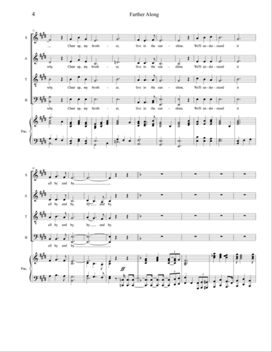 Farther Along 4-Part scores gallery preview page 4
