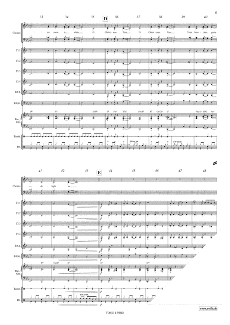 O Christmas Tree O Christmas Tree Clarinet Quintet scores gallery preview page 6