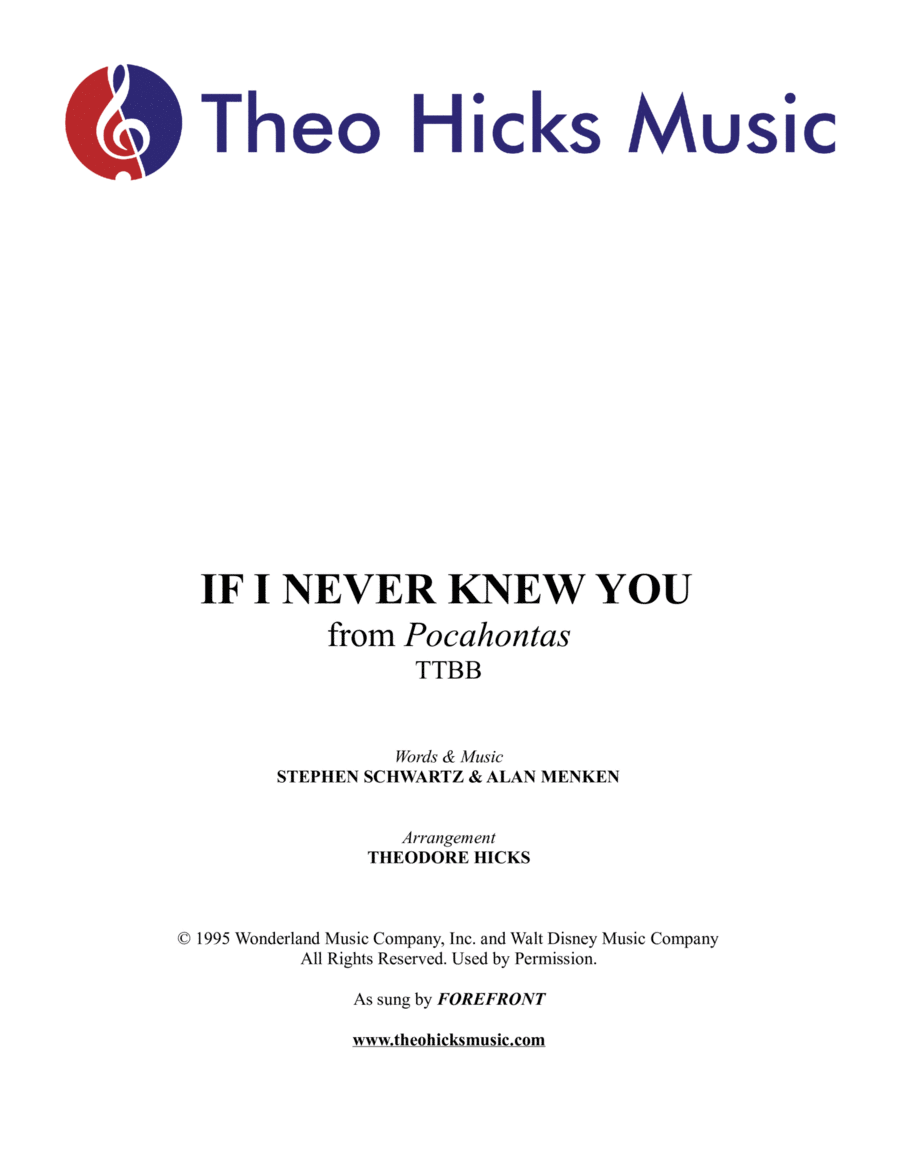 If I Never Knew You (end Title) image number null