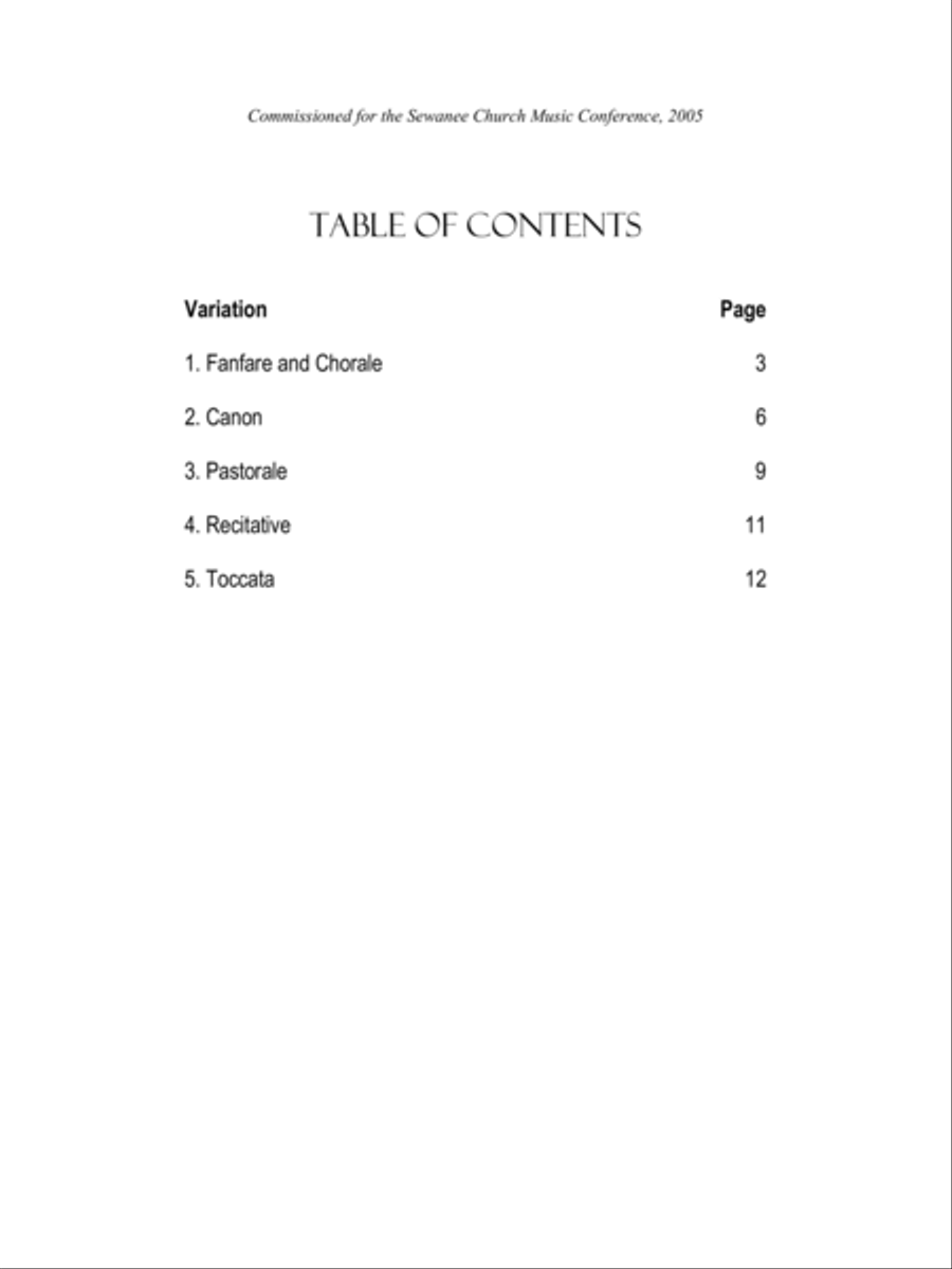 Oh, Worship the King Variations for Organ on Hanover Organ scores gallery preview page 4