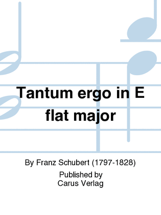 Book cover for Tantum ergo in E flat major