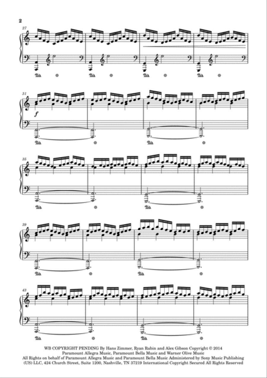 Cornfield Chase Piano Solo scores gallery preview page 2