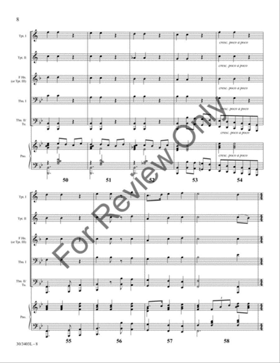 Crown Him Lord of All! Crown Him Lord of All! Brass Ensemble scores gallery preview page 7