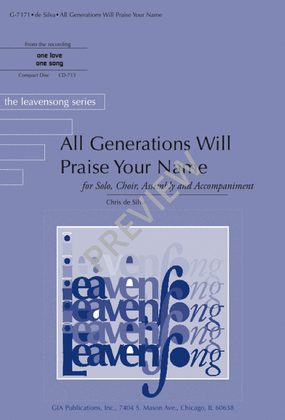 All Generations Will Praise Your Name