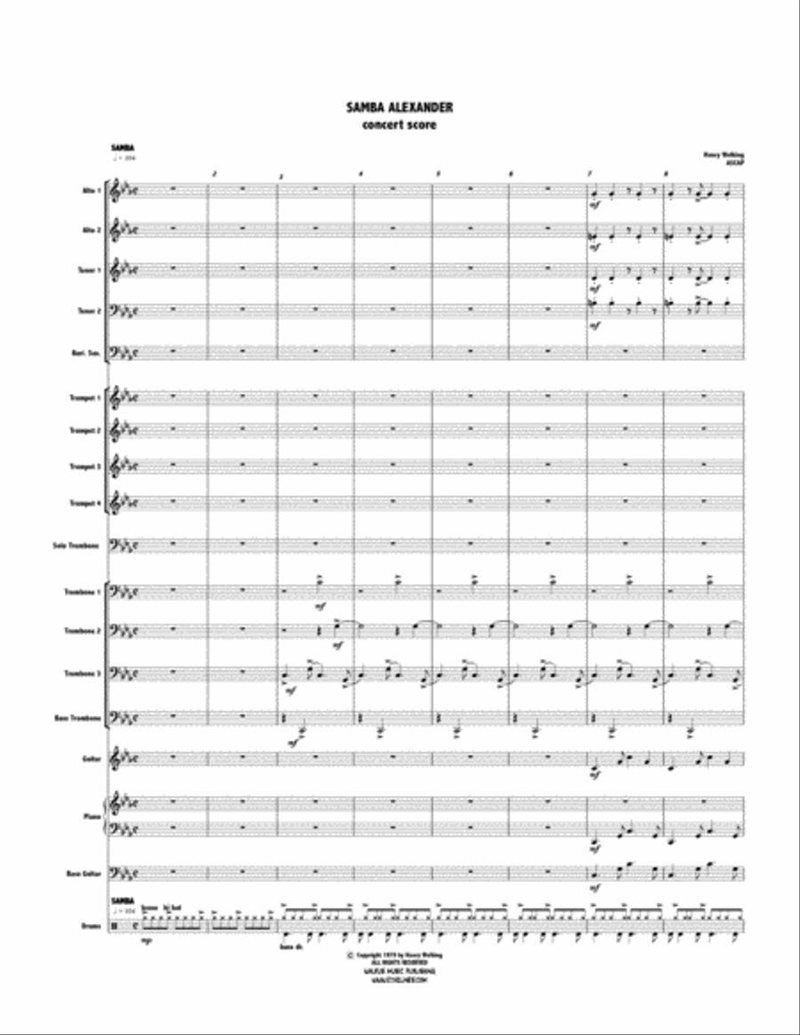 Samba Alexander Big Band scores gallery preview page 2
