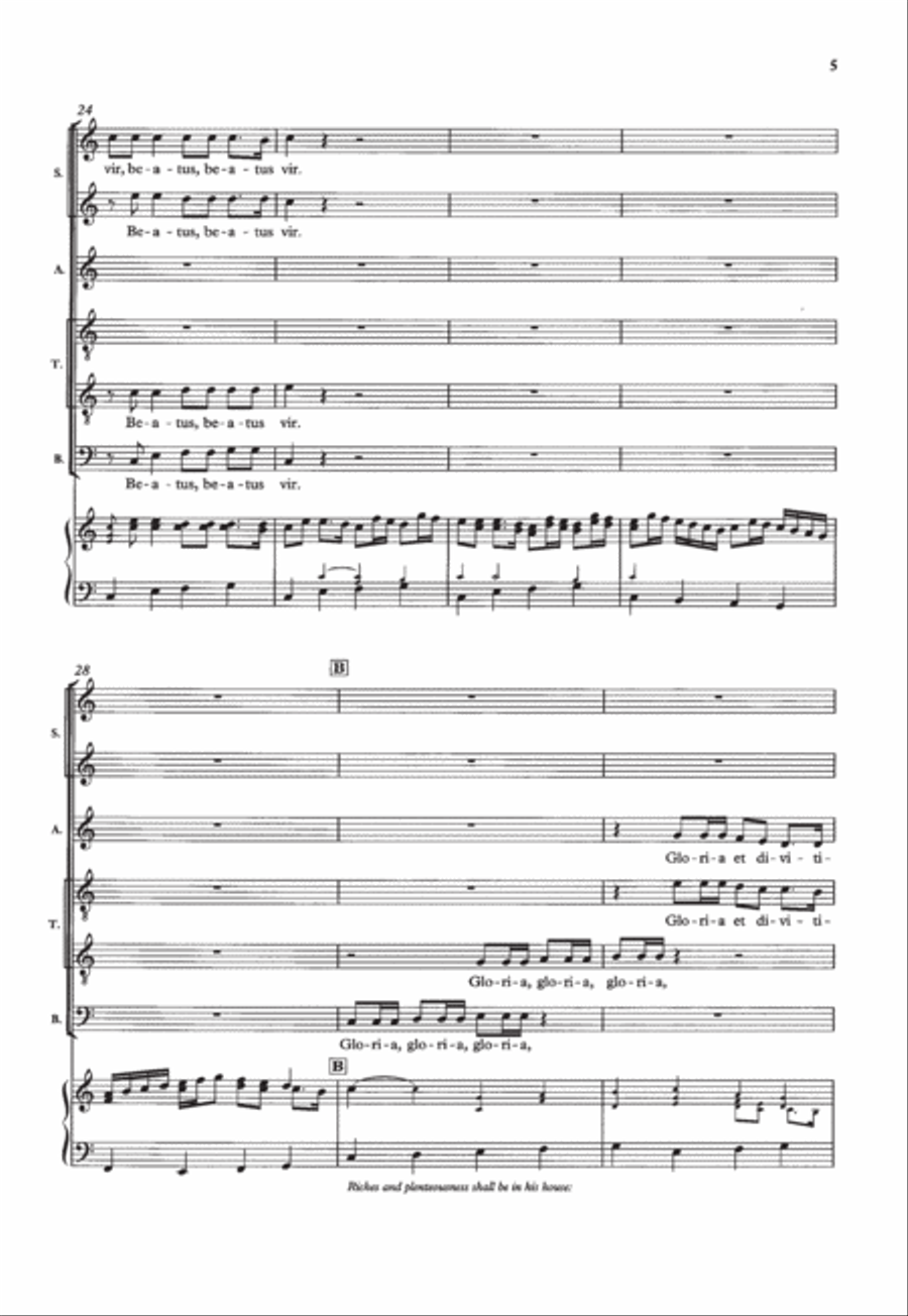 Beatus vir Choir scores gallery preview page 5