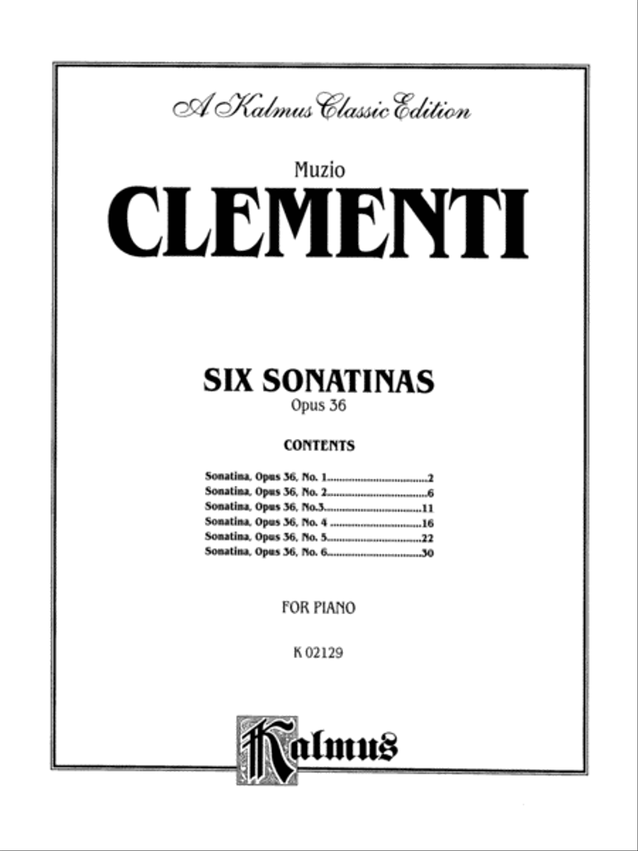 Six Sonatinas, Op. 36 Piano Solo scores gallery preview page 2