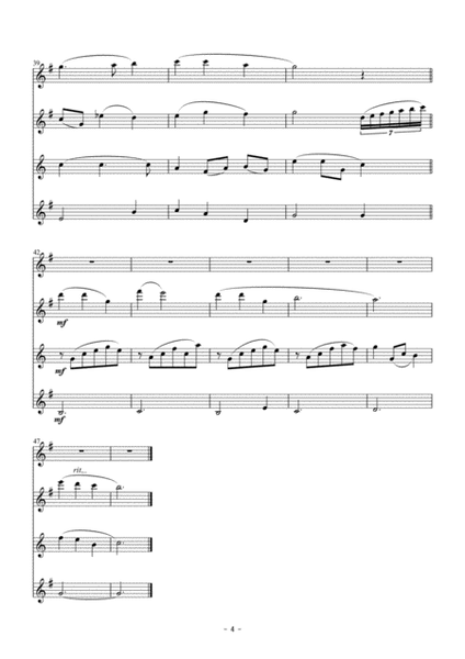 Furusato[Japanese song] for flute quartet image number null