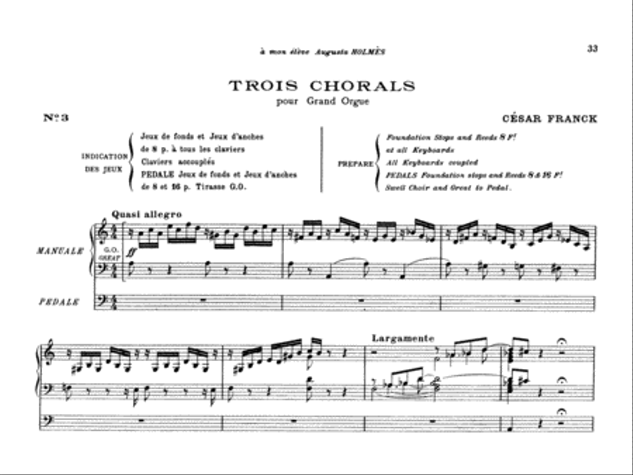 Franck: Complete Organ Works, Volume IV Choir scores gallery preview page 1