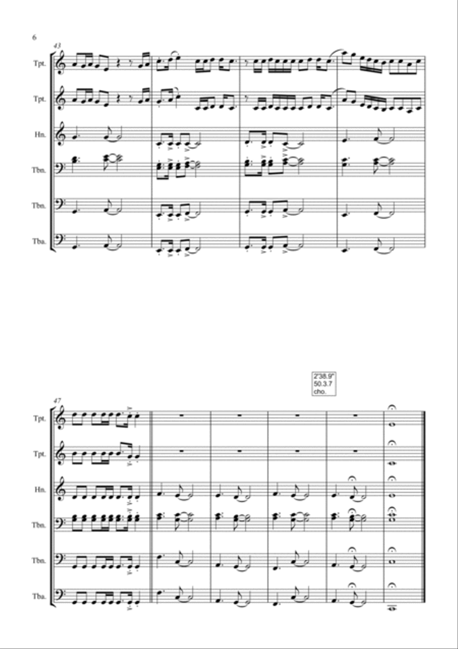 The Bones The Bones Brass Ensemble scores gallery preview page 6