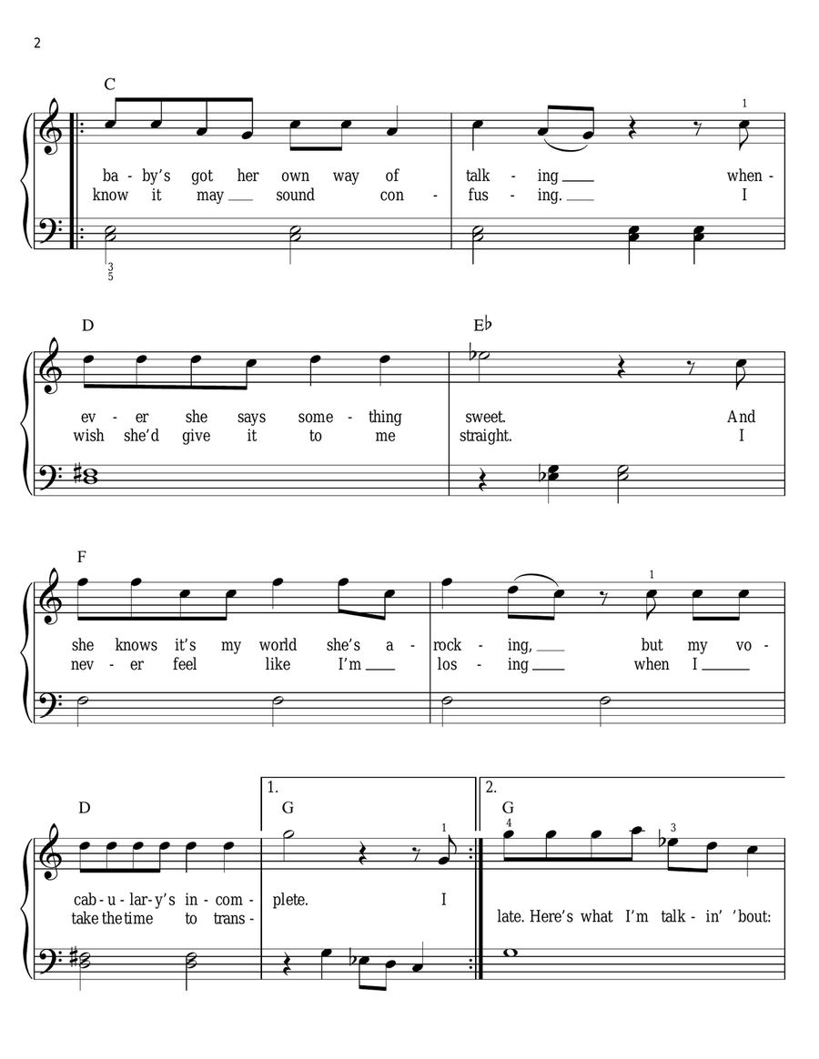 Gitchee Gitchee Goo Easy Piano scores gallery preview page 2