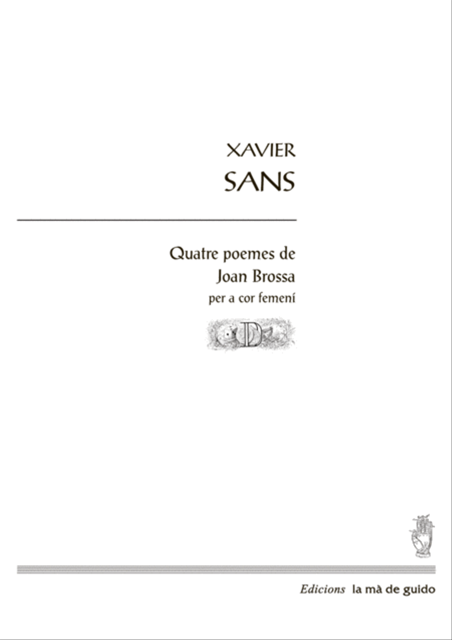 Quatre poemes de Joan Brossa SA scores gallery preview page 1