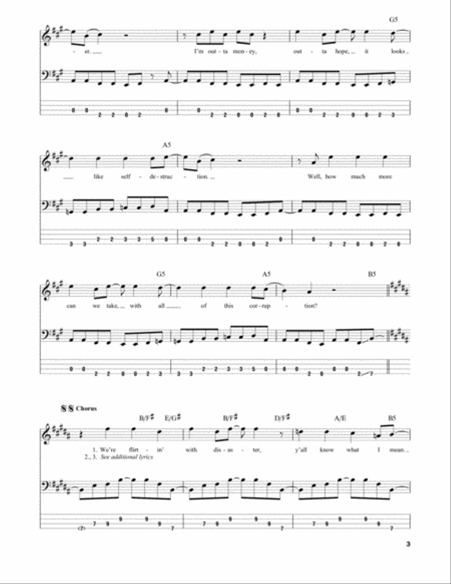 Flirtin' With Disaster Guitar Tablature scores gallery preview page 3