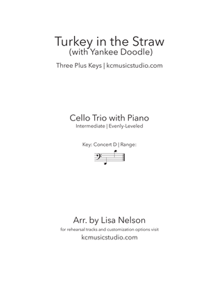 Turkey in the Straw - Cello Trio with Piano Accompaniment