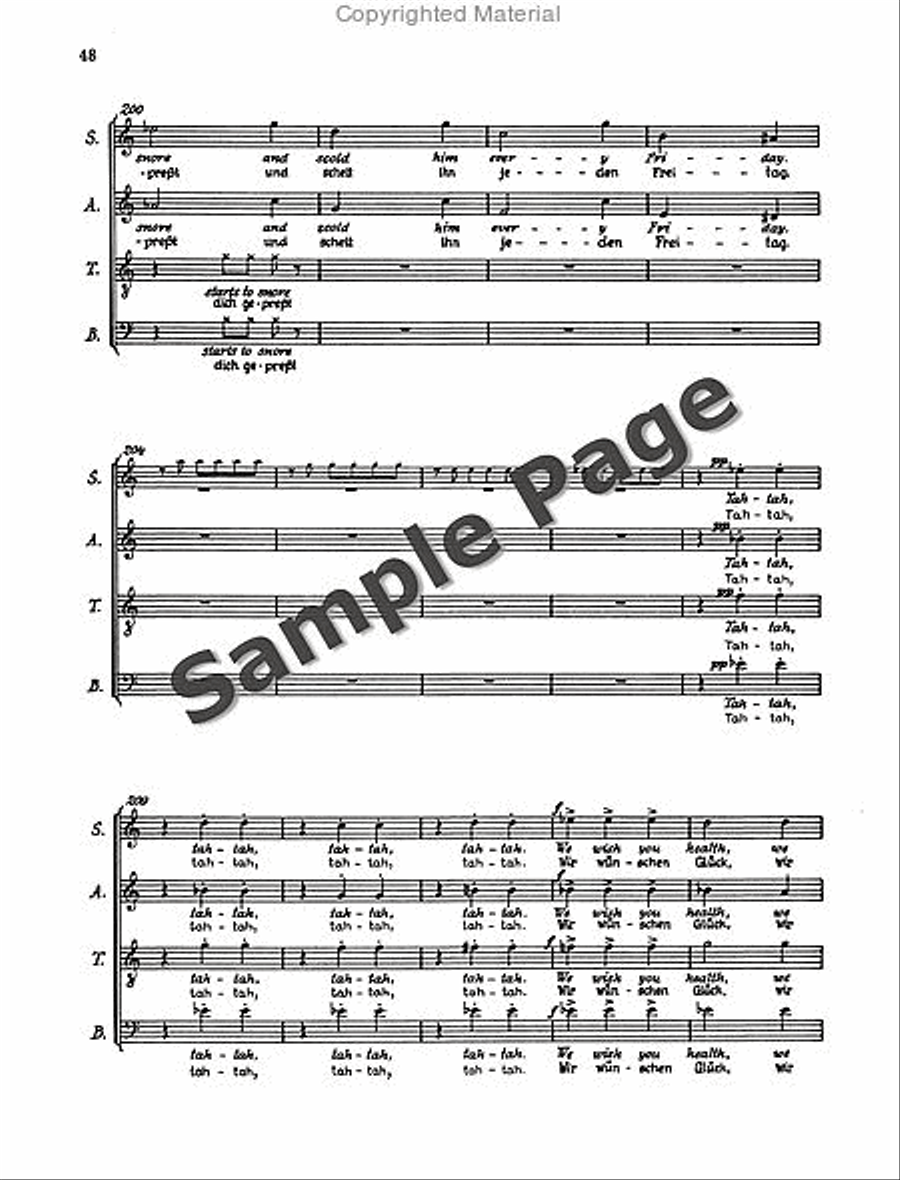 Henze Moralities(1967) Chor.score 4-Part scores gallery preview page 51