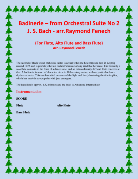 Badinerie - J.S.Bach - Flute, Alto Flute and Bass Flute image number null